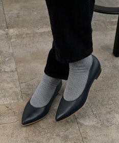 Pointer 日本製 本革美脚ローヒールパンプス