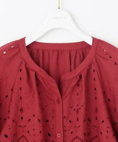 ANY SIS L 【洗える】カットワークエンブロイダリー ブラウス