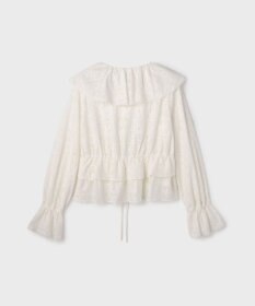 GRACE CONTINENTAL エンブロイダリーフリルブラウス