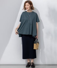 23区 L 【GLOW6月号掲載/汗じみ防止】スムースデザイン フレア  Tシャツ