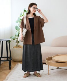 Green Parks ライトデニムサイドタックスカート