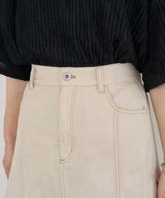 Green Parks ライトデニムサイドタックスカート