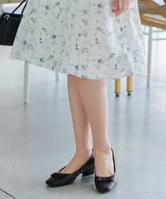 Tiaclasse 【安田美沙子さん着用・撥水】リボンキルティングパンプス　レインシューズ