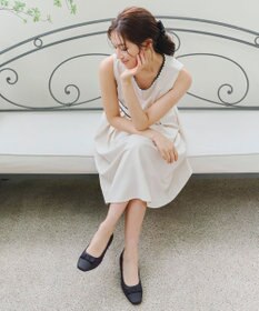 Tiaclasse 【安田美沙子さん着用・撥水】リボンキルティングパンプス　レインシューズ