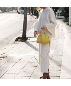 LA BAGAGERIE 【インスタグラマー・本郷智香子さんコラボ商品】フレームソフトレザーバッグ Sサイズ