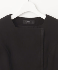 自由区 FORMAL 【ウォッシャブル対応】ドビーボーダーリボン ジャケット+ワンピース