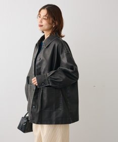 Green Parks ・ＥＬＥＮＣＡＲＥ　ＤＵＥ　フェイクレザーカバーオール