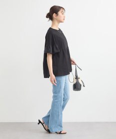 earth music&ecology 【接触冷感/洗濯機可】フリルドッキングポンチョＴ