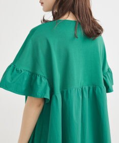 earth music&ecology 【接触冷感/洗濯機可】フリルドッキングポンチョＴ