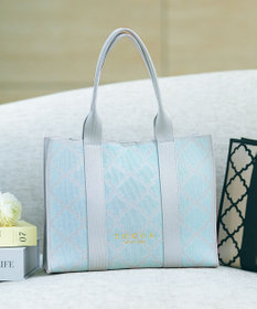 TOCCA 【大人百花掲載】【A4サイズ対応】CHECKER CLOVER KNITBAG ニットバッグ