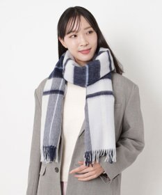 MOONBAT MACKINTOSH PHILOSOPHY(マッキントッシュ フィロソフィー）ウール100% 2WAYチェックポンチョストール