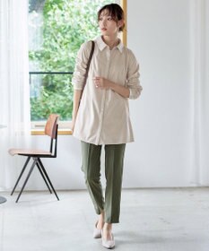 Tiaclasse 【安田美沙子さん着用・日本製・洗える】ジョーゼットピンタックテーパードパンツ