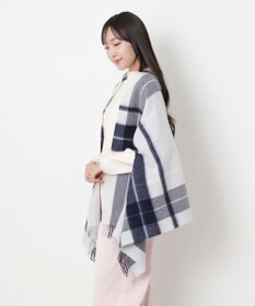 MOONBAT MACKINTOSH PHILOSOPHY(マッキントッシュ フィロソフィー）ウール100% 2WAYチェックポンチョストール