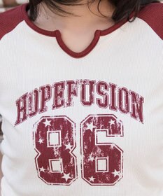 WEGO キーネックサイドレースアップちびT