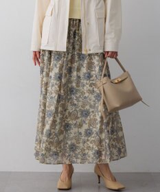 23区 S 【先行予約】Ericaキャラコ ペイズリープリント フレア スカート