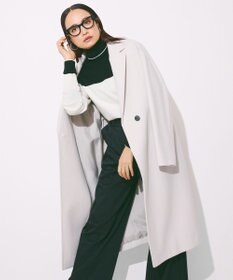 ICB ウールカシミヤメルトン チェスターコート トープ