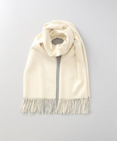 AURORA 【 LANVIN COLLECTION（ランバン コレクション） 】 カシミヤ刺しゅう入り無地ストール（幅70cm)