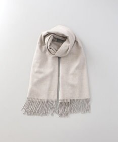 AURORA 【 LANVIN COLLECTION（ランバン コレクション） 】 カシミヤ刺しゅう入り無地ストール（幅70cm)
