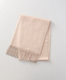 AURORA 【 LANVIN COLLECTION（ランバン コレクション） 】 カシミヤ刺しゅう入り無地ストール（幅70cm)