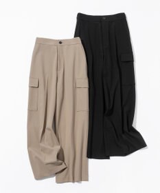 UNFILO ウールライク カーゴワイドパンツ