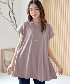 Tiaclasse 【接触冷感】 フレンチスリーブフレアカットソー