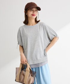Green Parks 袖ドロストシアー裏毛ドッキングプルオーバー