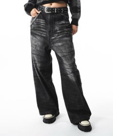 WEGO 【ユニセックス着用ITEM】スーパーバギーダーティデニムパンツ