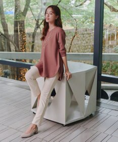 Tiaclasse 【安田美沙子さん着用・新色追加・日本製】すふれ起毛ストレートパンツ