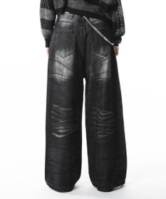 WEGO 【ユニセックス着用ITEM】スーパーバギーダーティデニムパンツ