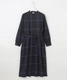 J.PRESS LADIES L 【洗える】テトロンレーヨン/ウール milledタータン ワンピース