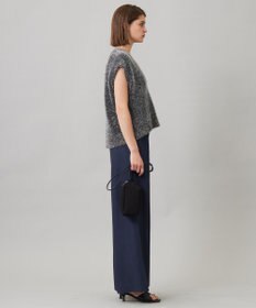 ICB L 【洗える】 ドレープスラブデニム ワイドパンツ