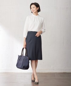 J.PRESS LADIES L 【洗える】ヌーディスバックサテン ボウタイ ブラウス