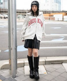 WEGO グラフィックBIGZIPパーカー