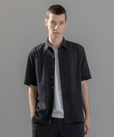 JOSEPH HOMME 新素材【通気性/洗える/ストレッチ】トリコワッシャーストレッチ　レギュラーカラー半袖シャツ