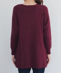 Tiaclasse L 【洗える】キーネックラメニットチュニック