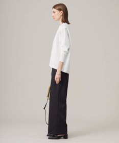 ICB L 【CLASSY.1月号掲載・2WAY・洗える】 クリアサテン ワイドストレートパンツ