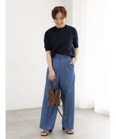 Te chichi 14G天竺ハーフスリーブニットプルオーバー