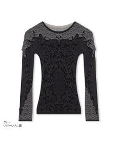 Chacott 【ノーソーイングニット】リバーシブルクルーネックトップ