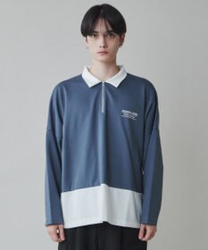 WEGO ドルマンポンチハーフジップロンT