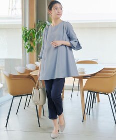 Tiaclasse 【新色追加】シフォンフレア袖チュニックブラウス