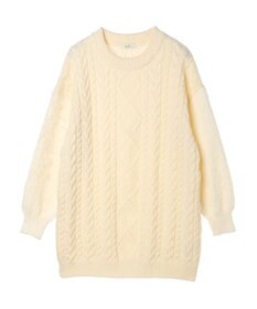 earth music&ecology 袖ファーケーブルミニワンピース