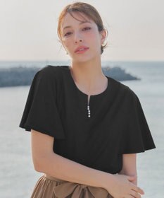 Tiaclasse 【洗える】ブラウス見えフレアスリーブカットソー