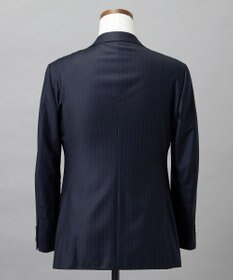 GOTAIRIKU シワになりにくい【御幸毛織/みゆきけおり】Superio160 スーツ_ネイビーストライプ