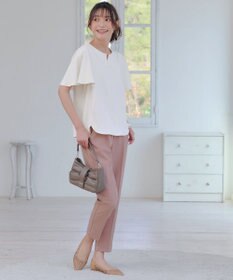 Tiaclasse 【洗える】ブラウス見えフレアスリーブカットソー