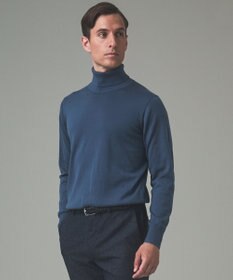 GOTAIRIKU 新色追加【洗える/チクチクしにくい/ピリングしにくい】イタリア糸 ハイゲージ タートルネックニット_WOOL100％