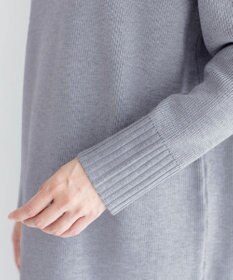 Tiaclasse 【洗える】華のあるニットタートルワンピース