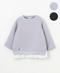 組曲 KIDS 【90-100㎝】ハートキルトジャガード トレーナー