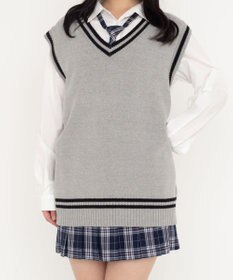 WEGO 【SCHOOLITEM】ラインスクールニットベスト
