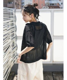 CRAFT STANDARD BOUTIQUE 配色メッシュニットカーディガン