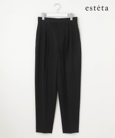 23区 【エステータ】コットンダブルクロス テーパードシルエットパンツ